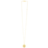 14K Gemstone Rainbow Cross Medallion Necklace
